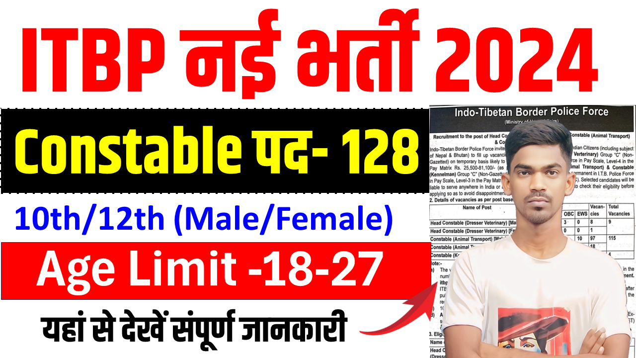 ITBP Constable New Vacancy 2024