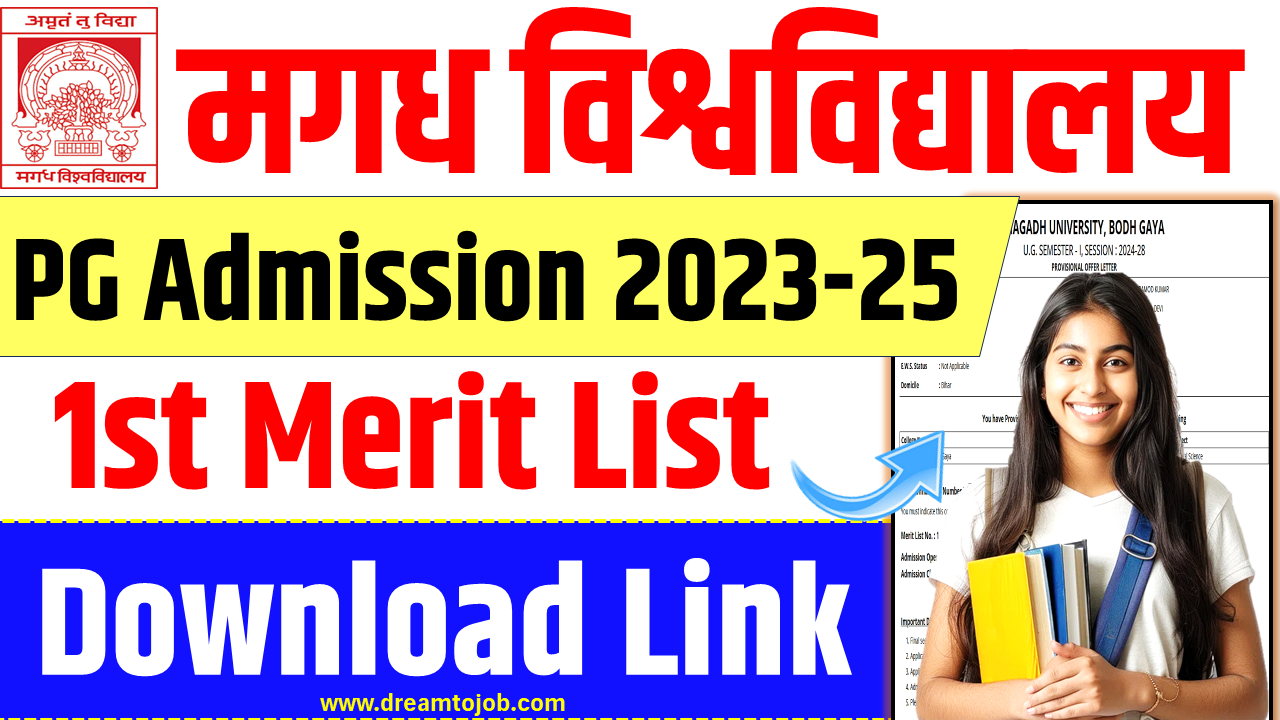 Magadh University PG Merit List 2023-25