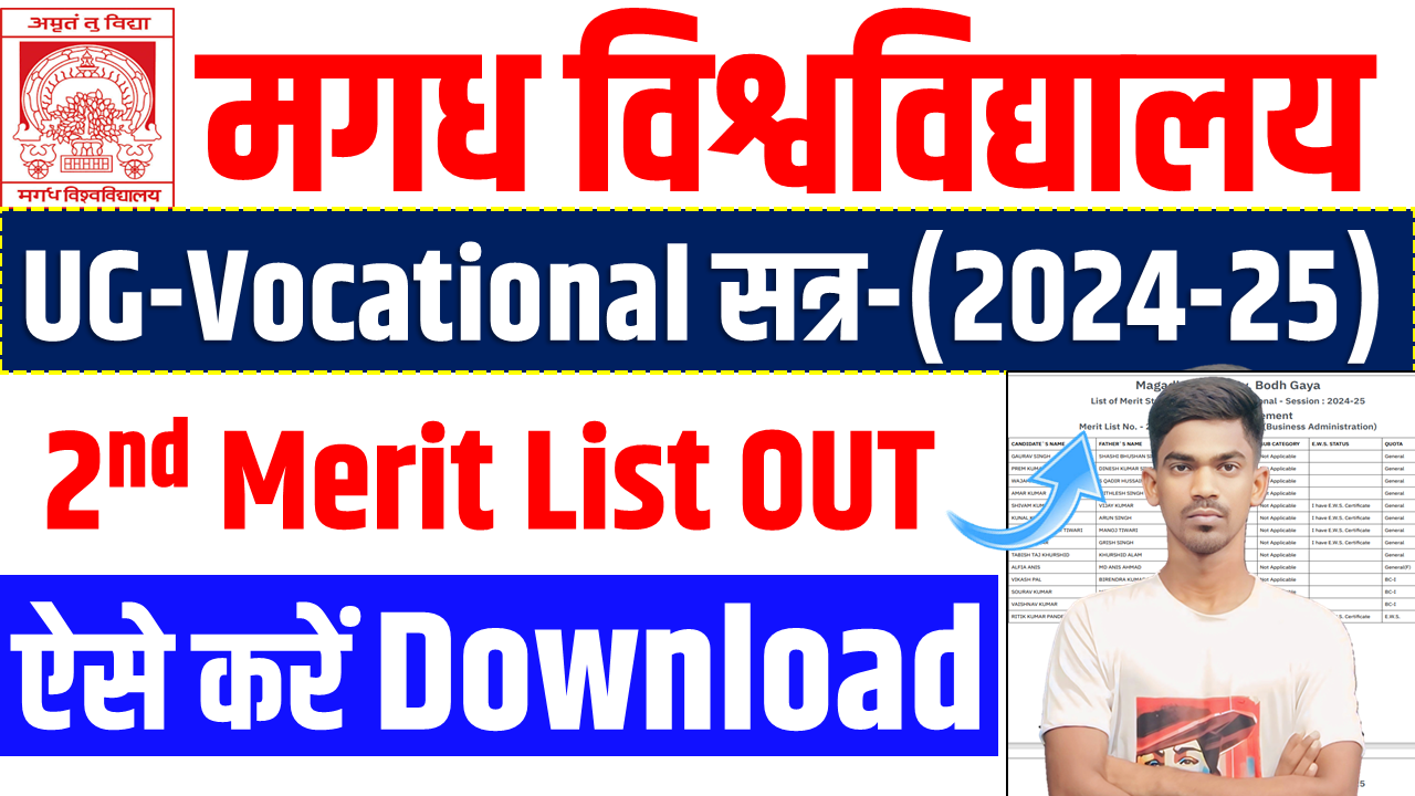 Magadh University UG Vocational Merit List 2024