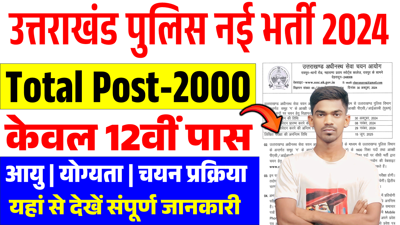 Uttarakhand Police constable Recruitment 2024