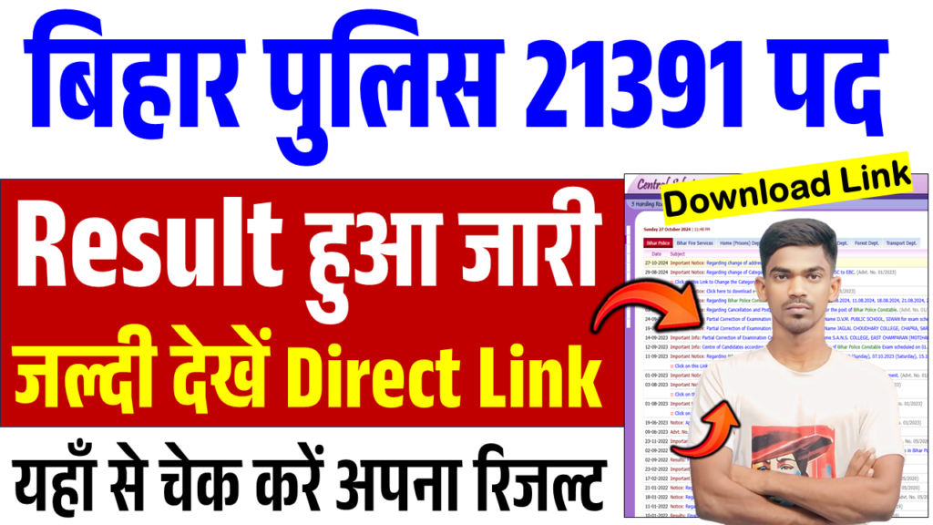 Bihar Police Constable Result Out Download Link