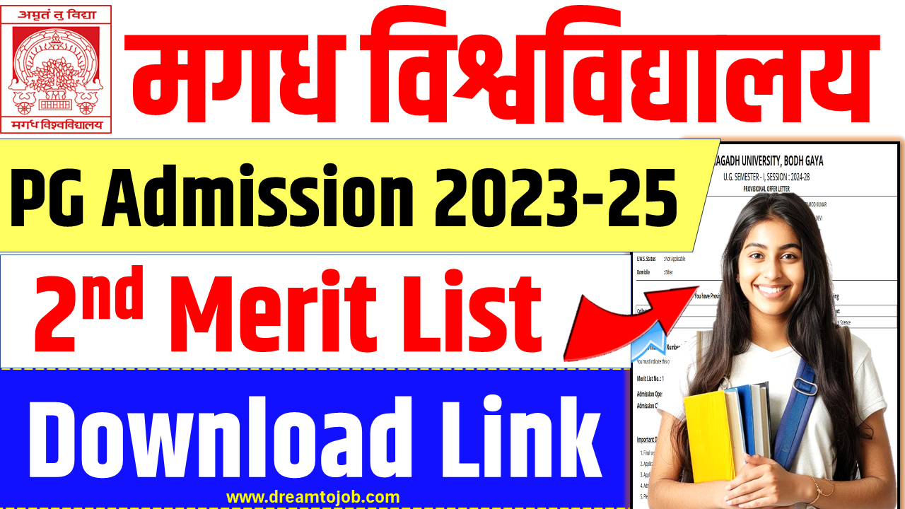 Magadh University PG 2nd Merit List 2023-25