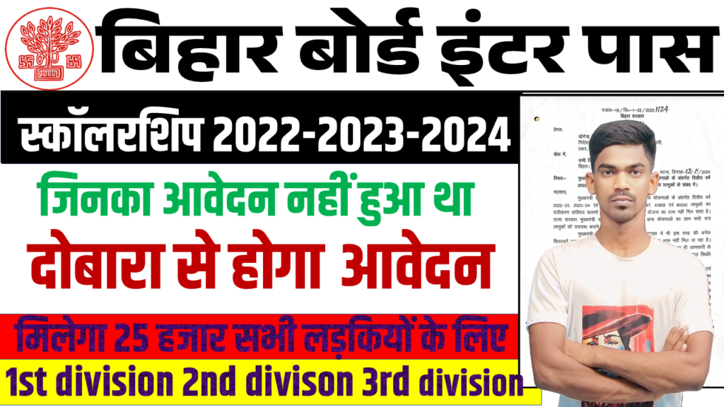 Bihar Board Inter Pass 15000 Scholarship 2024